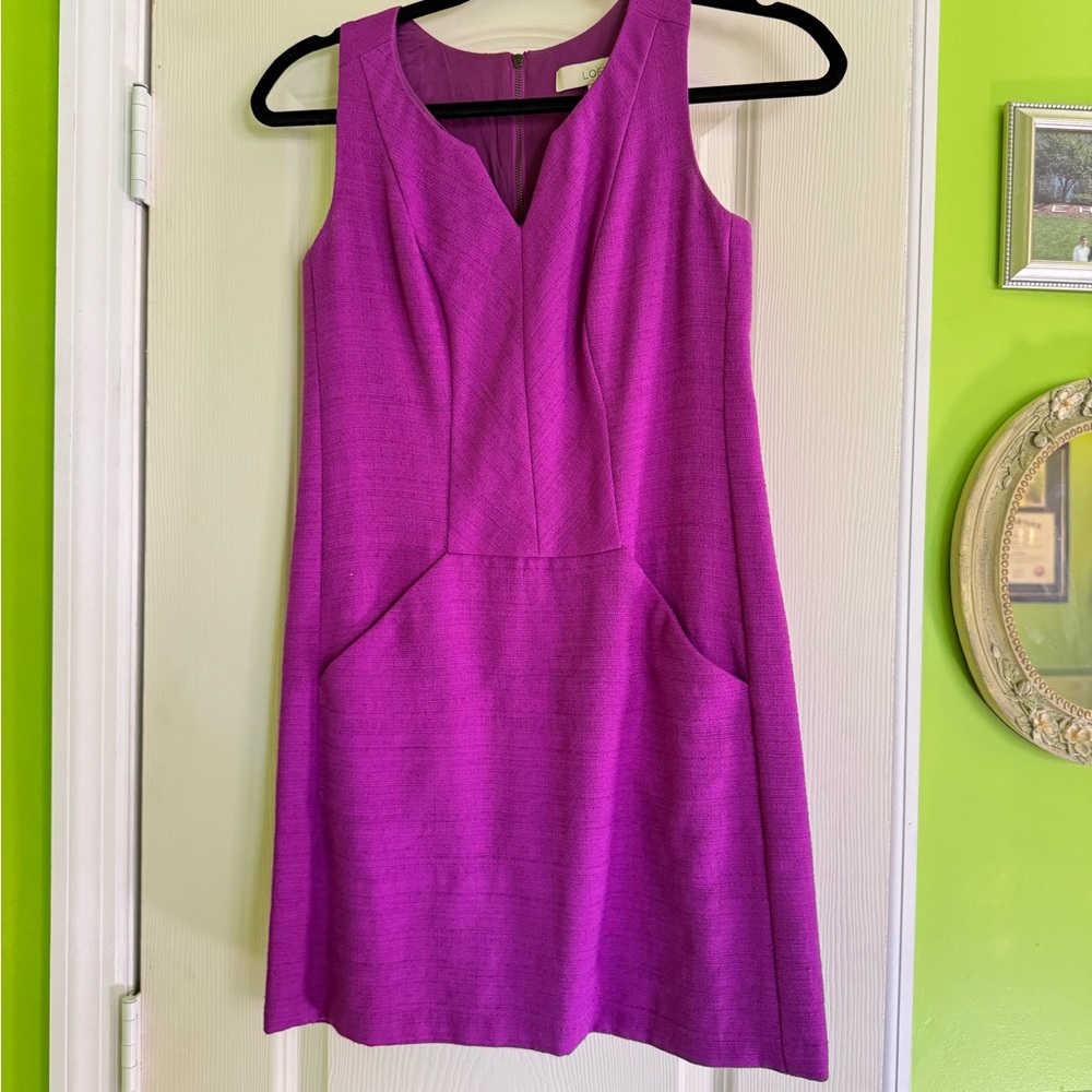 LOFT Vibrant Pink Mini Dress